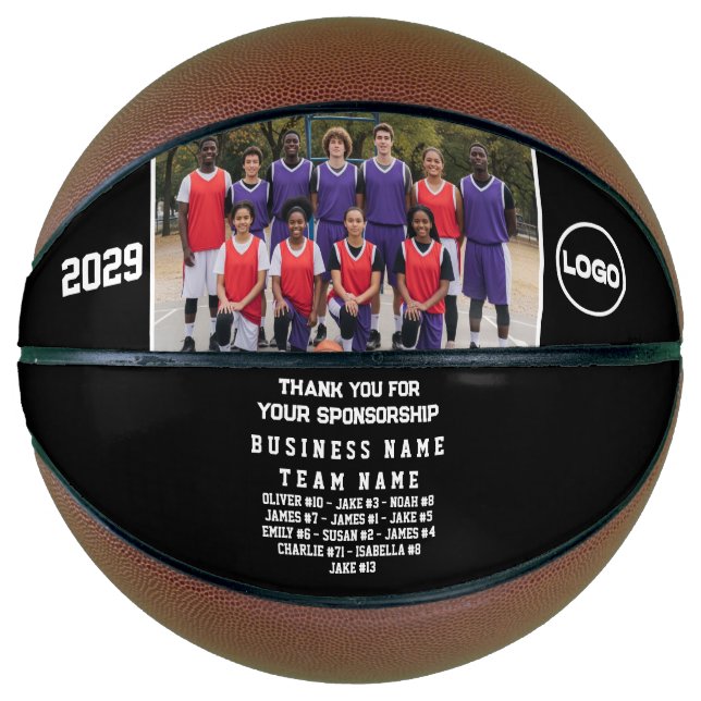 Basketball Sponsor Gift – Custom Team Photo (Front)