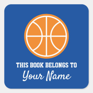 Basketball sport autocollant plaque pour livre sco