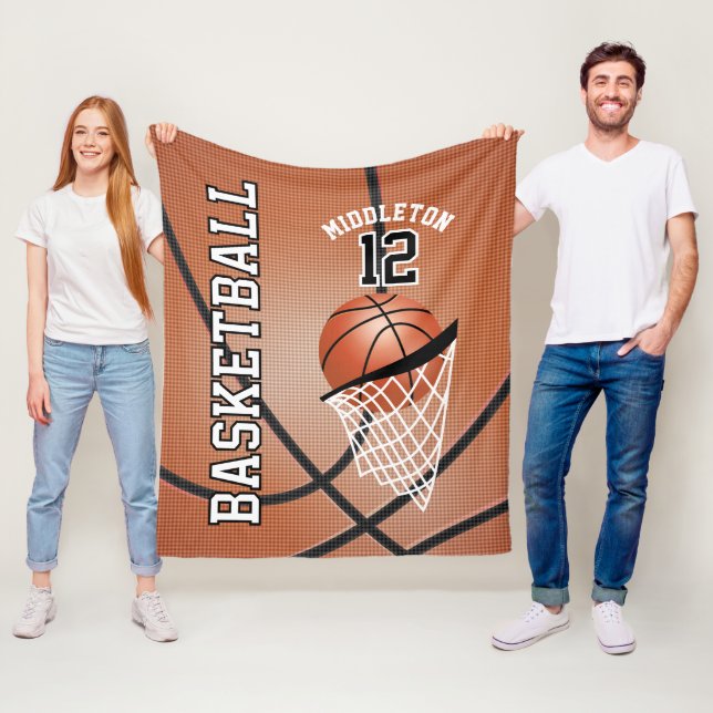 Basketball 🏀 Sport Design Fleece Blanket (In Situ)