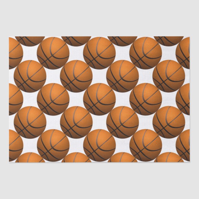 Basketball Sport Design Tissue Paper (Front)