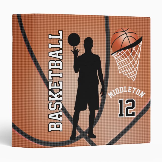Basketball Sport  | DIY Name and Number Binder (Front/Spine)