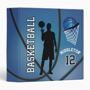 Basketball Sport DIY Name and Number - DarkBlue Binder