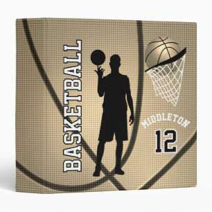 Basketball Sport DIY Name and Number - Gold Binder
