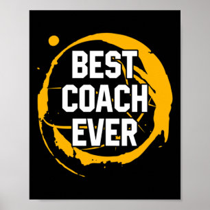 Basketball Sport Gift Best Coach Ever Birthday Gif Poster