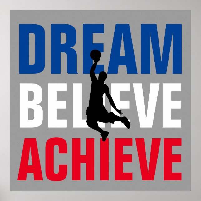 Basketball Sport Motivational Inspirational Unique Poster (Front)