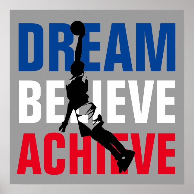 Basketball Sport Motivational Inspirational Unique Poster (Front)