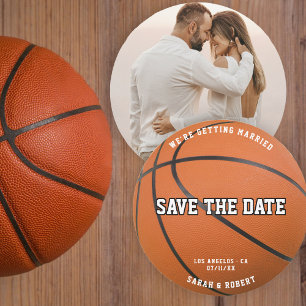 Basketball Sport Photo Wedding Save The Date