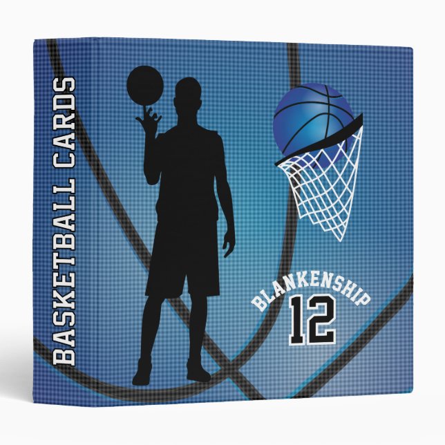 Basketball Sport Players | Dark Blue Binder (Front/Spine)