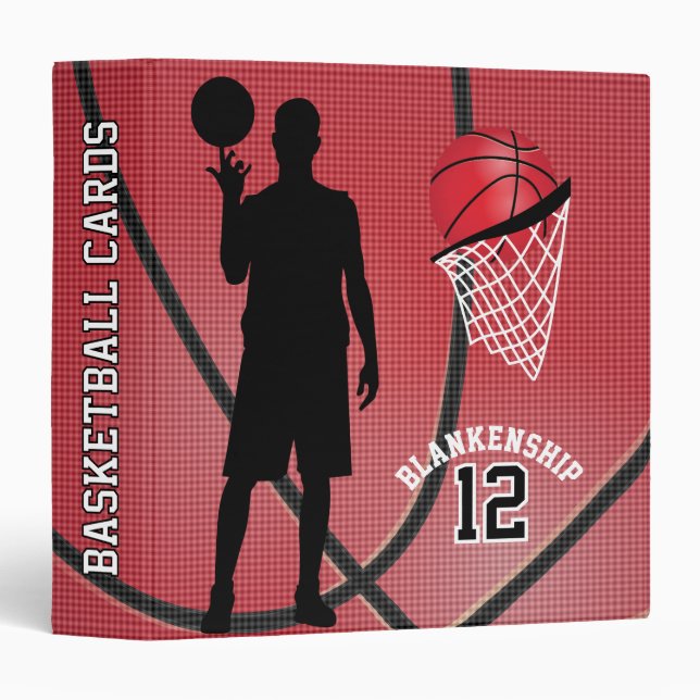 Basketball Sport Players | Red Binder (Front/Spine)