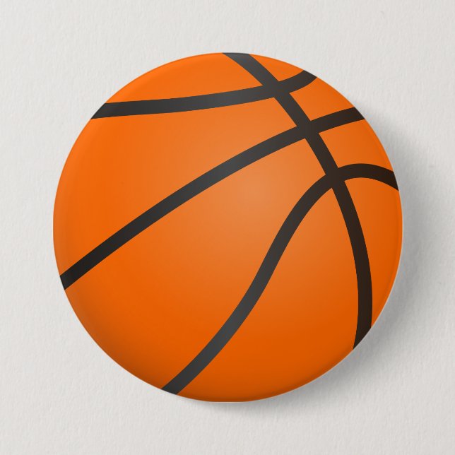 Basketball, sport, sports team. 3 inch round button (Front)