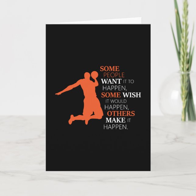 Basketball Sports Basketball Team Player Gift Idea Card (Front)