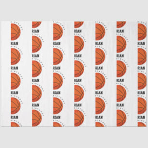 Basketball Sports Birthday Party Personalized Name Tissue Paper