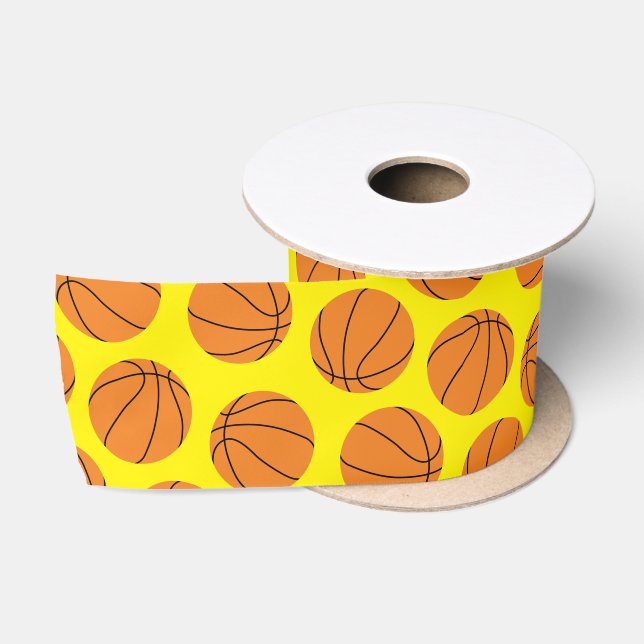 Basketball Sports Birthday Party Satin Ribbon (Spool)