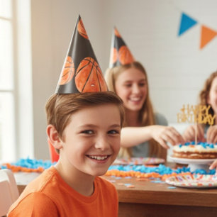 Basketball Sports Boy 10th Birthday Party Hat