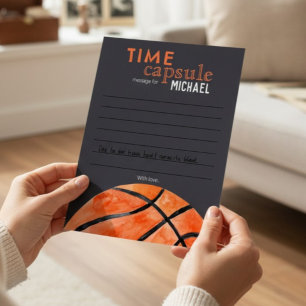Basketball Sports Boy 10th Birthday Time Capsule