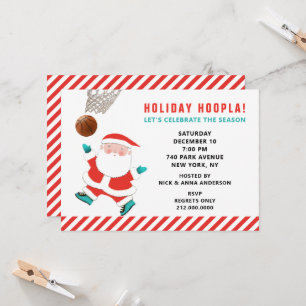 Basketball Sports Holiday Party Invitation