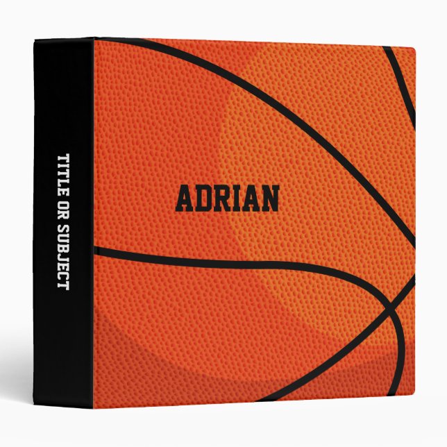 Basketball Sports Personalized  Binder (Front/Spine)