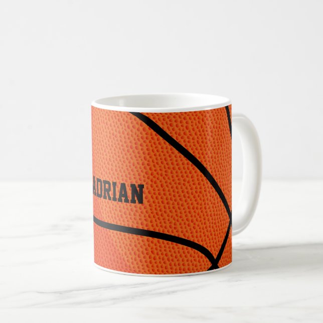 Basketball Sports Personalized  Coffee Mug (Front Right)
