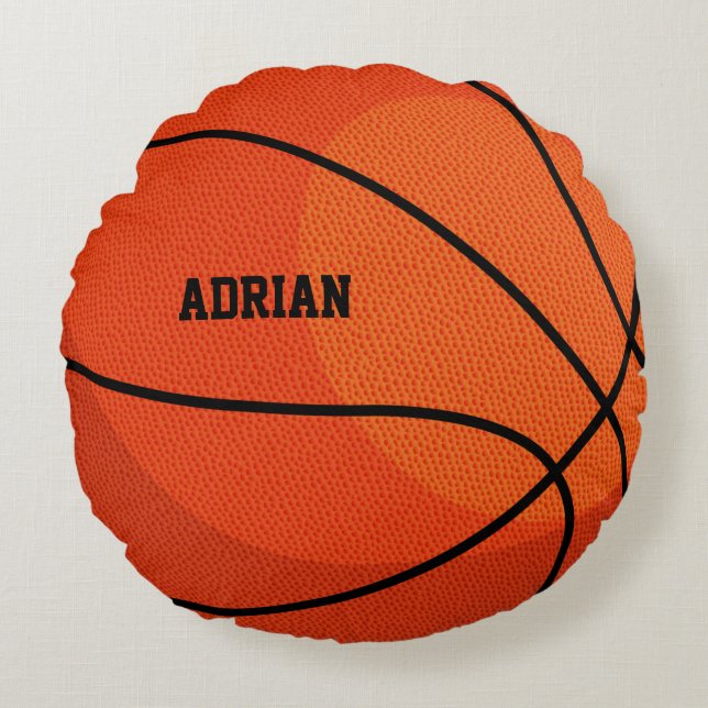 Basketball Sports Personalized  Round Pillow (Front)