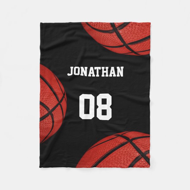 Basketball Sports Team Personalized blanket (Front)