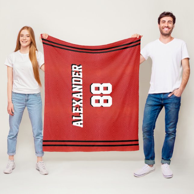 Basketball Sports Team Personalized Fleece Blanket (In Situ)