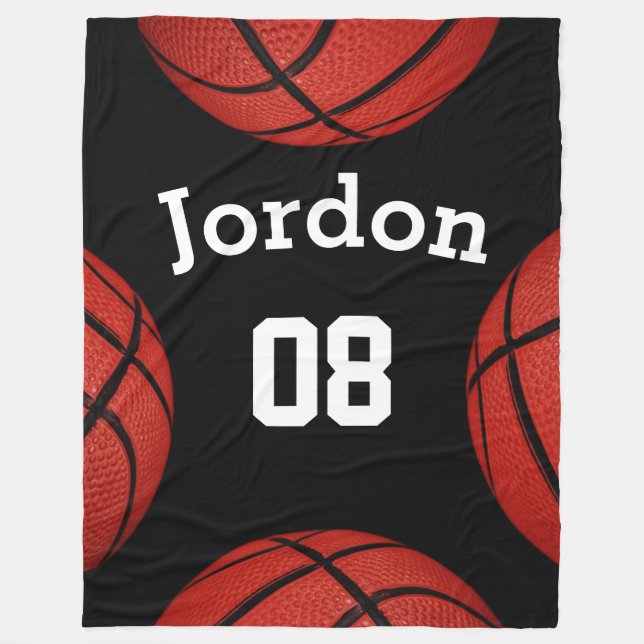 Basketball Sports Team Personalized Name blanket (Front)