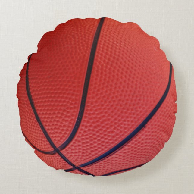 Basketball Sports Team Round Pillow (Front)