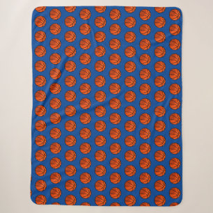 Basketball Sports Themed Sherpa Blanket Throw