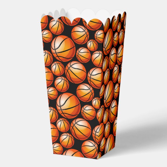 Basketball sports tiled pattern  favor box (Front)