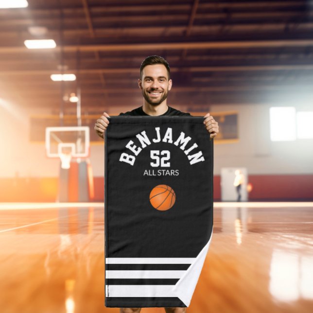 Basketball sports towel, coach bath towel (Créateur téléchargé)