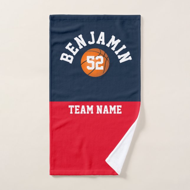 Basketball sports towel, coach bath towel (Hand Towel)