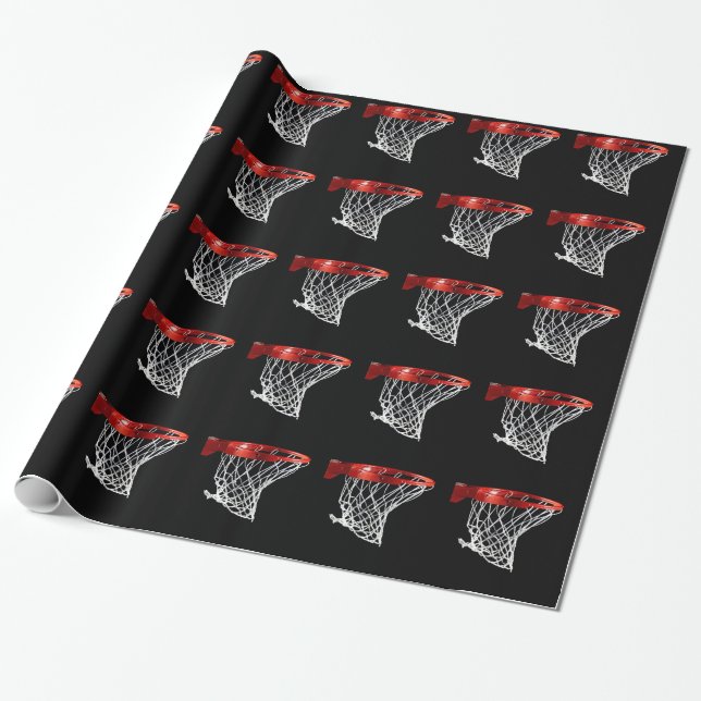 basketball sports wrapping paper (Unrolled)