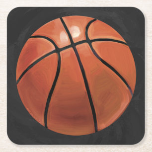 Basketball Square Paper Coaster
