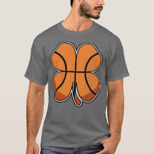 Basketball St Patricks Day 4 Leaf Clover Vintage T-Shirt