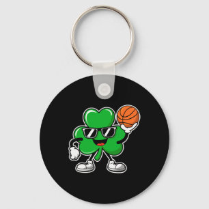 Basketball St Patricks Day Boys Shamrock Kids Todd Keychain