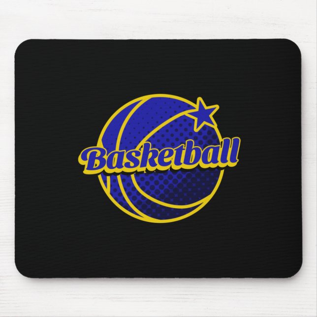 Basketball Star Blue And Yellow  Mouse Pad (Front)