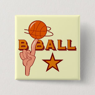 Basketball Star T-shirts and Gifts 2 Inch Square Button
