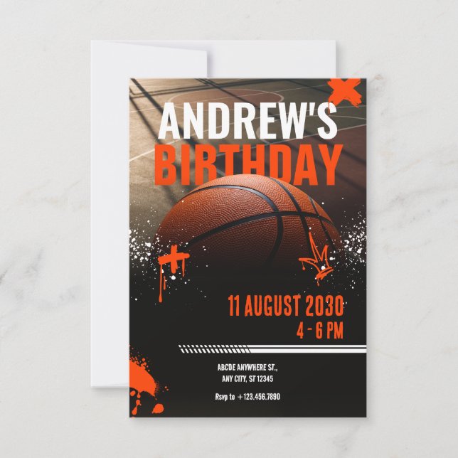 Basketball street Invitation (Devant)
