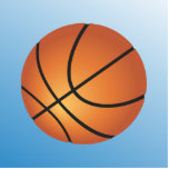Basketball Super Budget Special Photo Sculpture Magnet<br><div class="desc">Basketball Icon Blue Background Go shoot some hoops with this great design.Add your own text or monogram to customize it for your favourite sport nut.</div>
