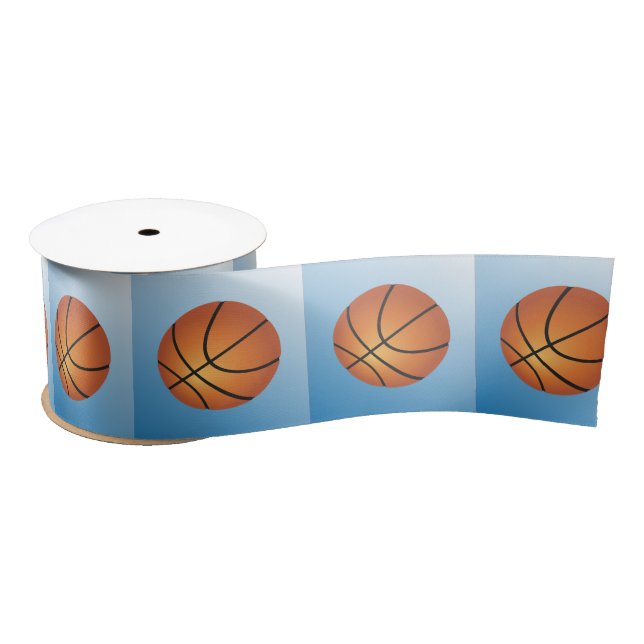 Basketball Super Budget Special Satin Ribbon (Spool)
