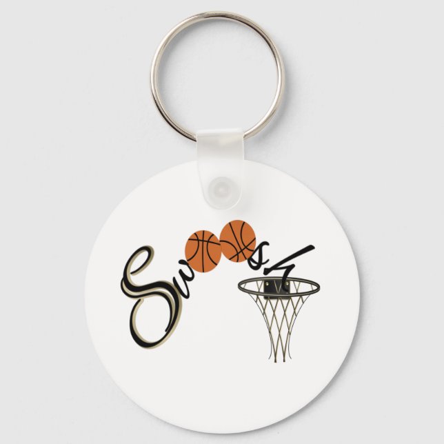 Basketball Swoosh Keychain (Front)