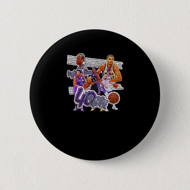 Basketball Team  2 Inch Round Button (Front)