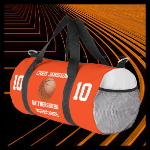 Basketball Team Coach Player Orange Personalize Duffle Bag