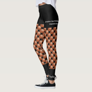 Basketball Team Leggings with Fake Black Shorts