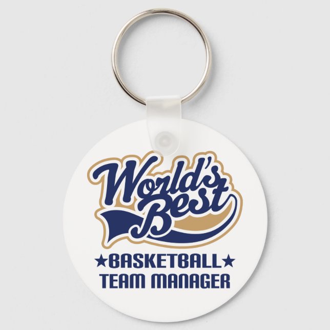 Basketball Team Manager Gift Keychain (Front)