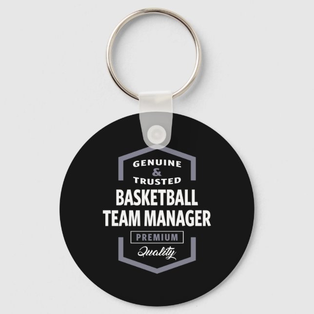Basketball Team Manager Logo Gift Ideas  Keychain (Front)