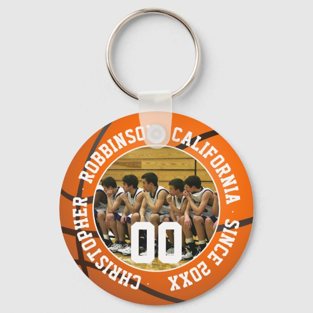 Basketball team photo keychain (Front)