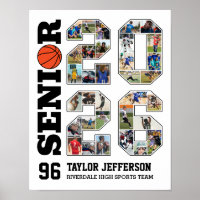 Basketball Team Senior 2026 Sports Photo Collage