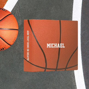 Basketball Texture Personalized Binder