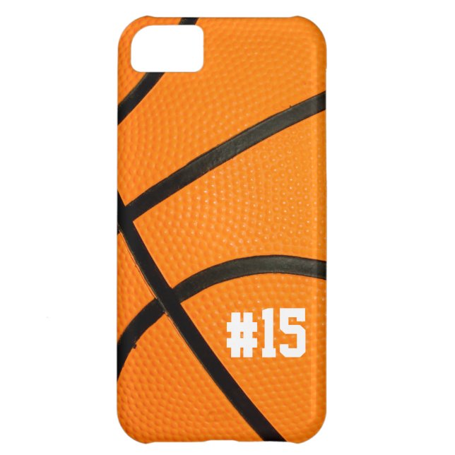 Basketball Texture Personalized # iPhone5 case (Back)